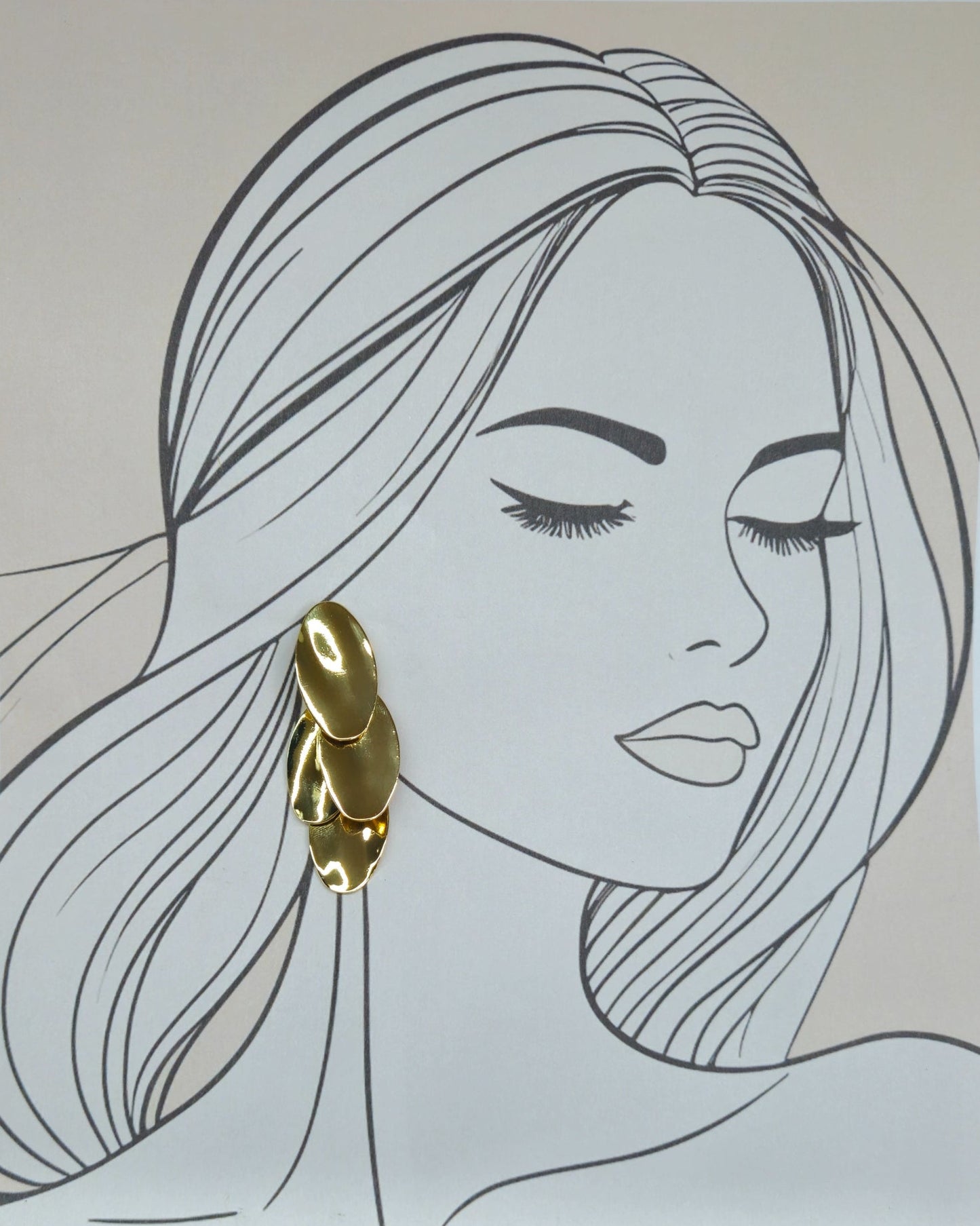 Golden Cascade Dangle Earrings
