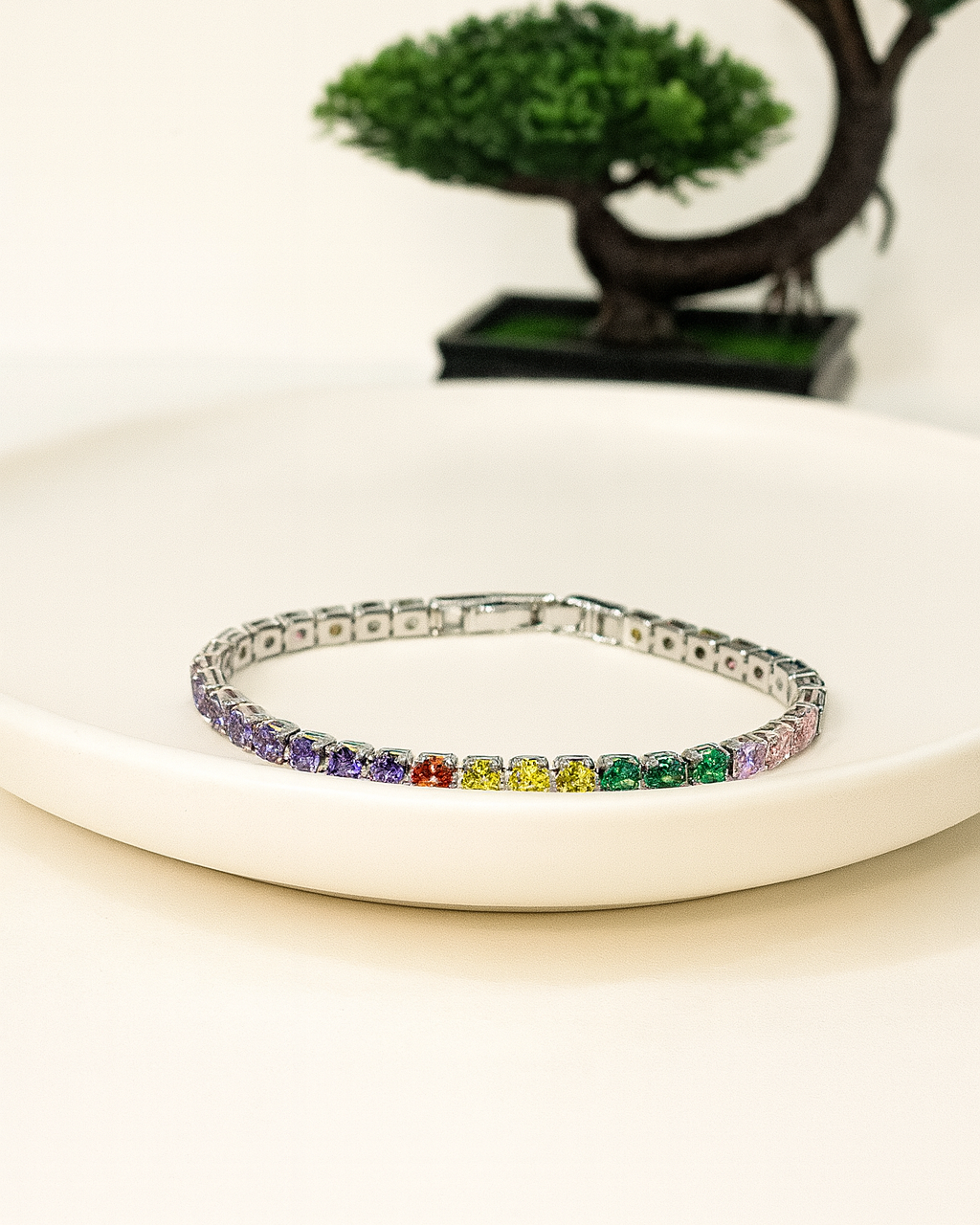 Rainbow Radiance Tennis Bracelet