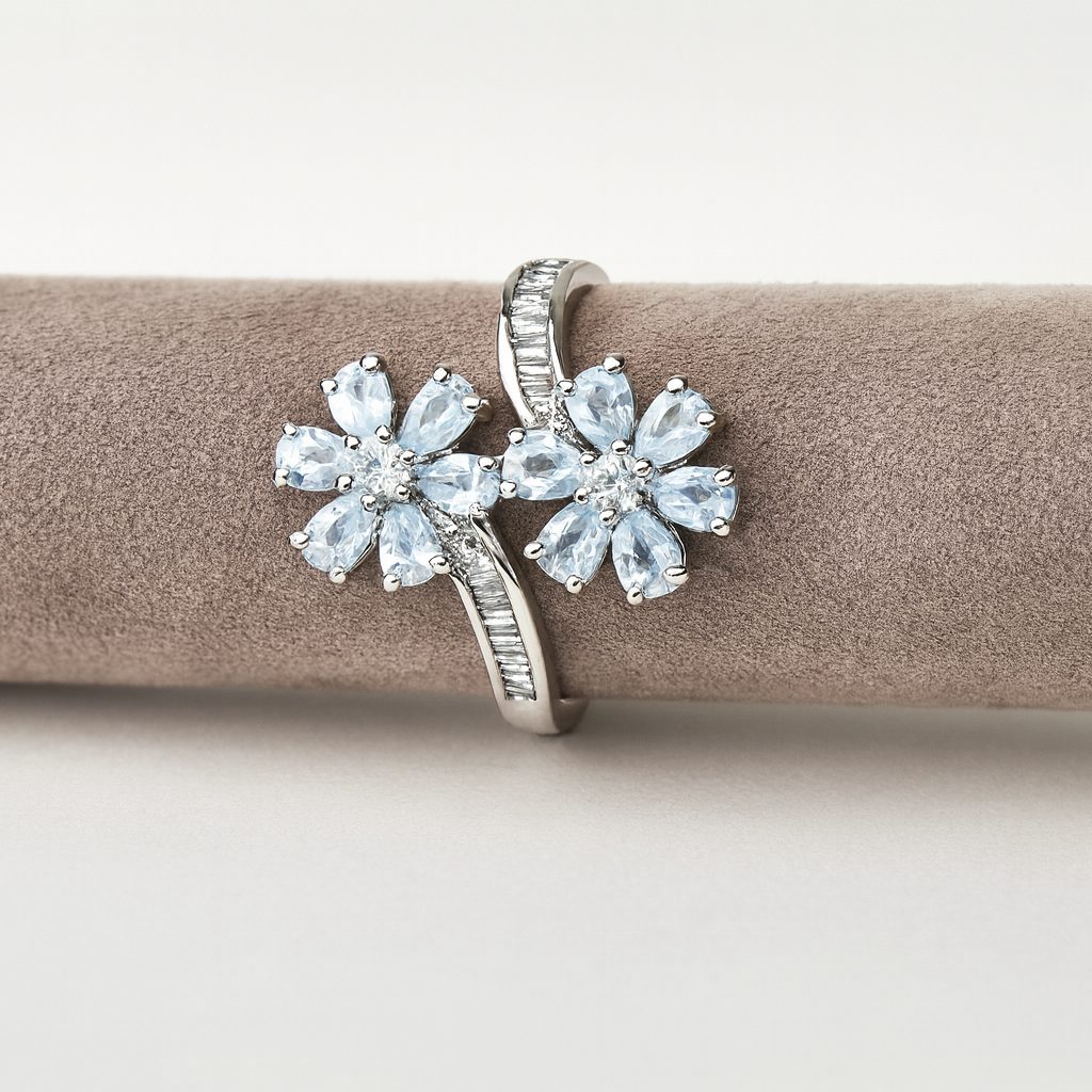 Blossom Shine Dual Floral Ring