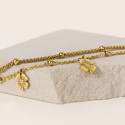 Elegant Clover Charm Bracelet