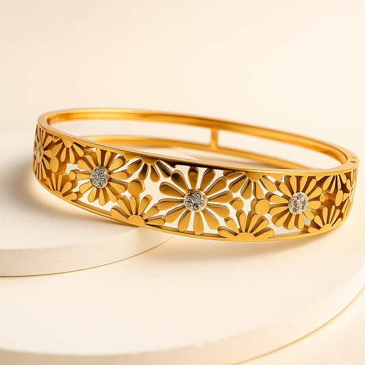 Golden Bloom Bangle