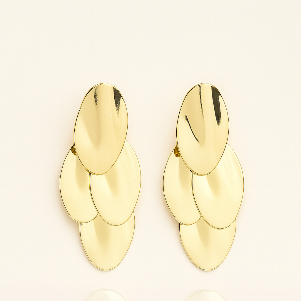 Golden Cascade Dangle Earrings
