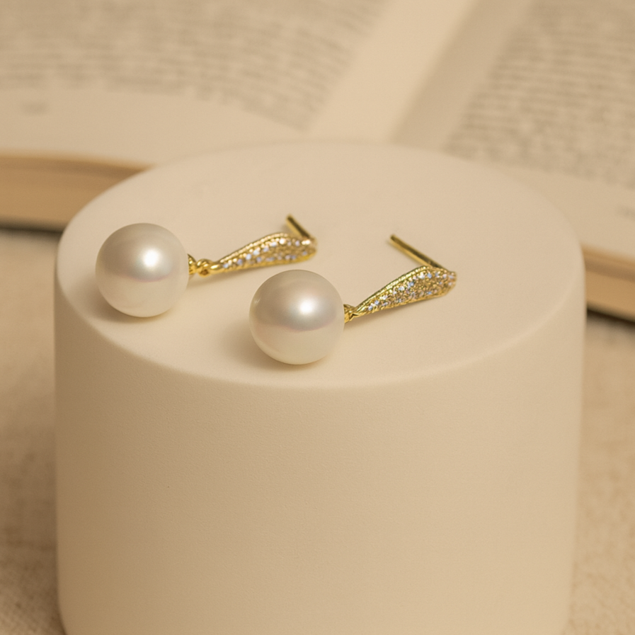 Lustrous Pearl Drop Earrings