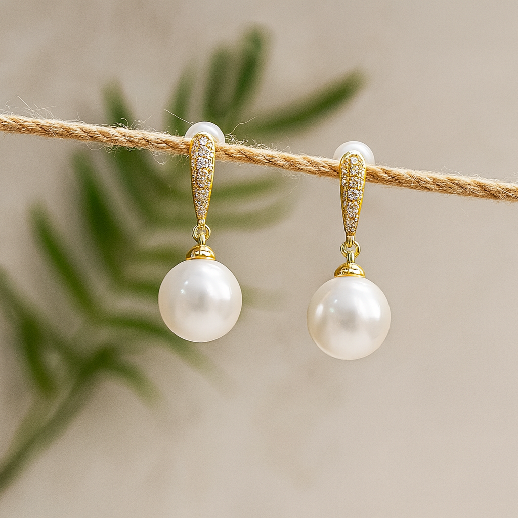 Lustrous Pearl Drop Earrings