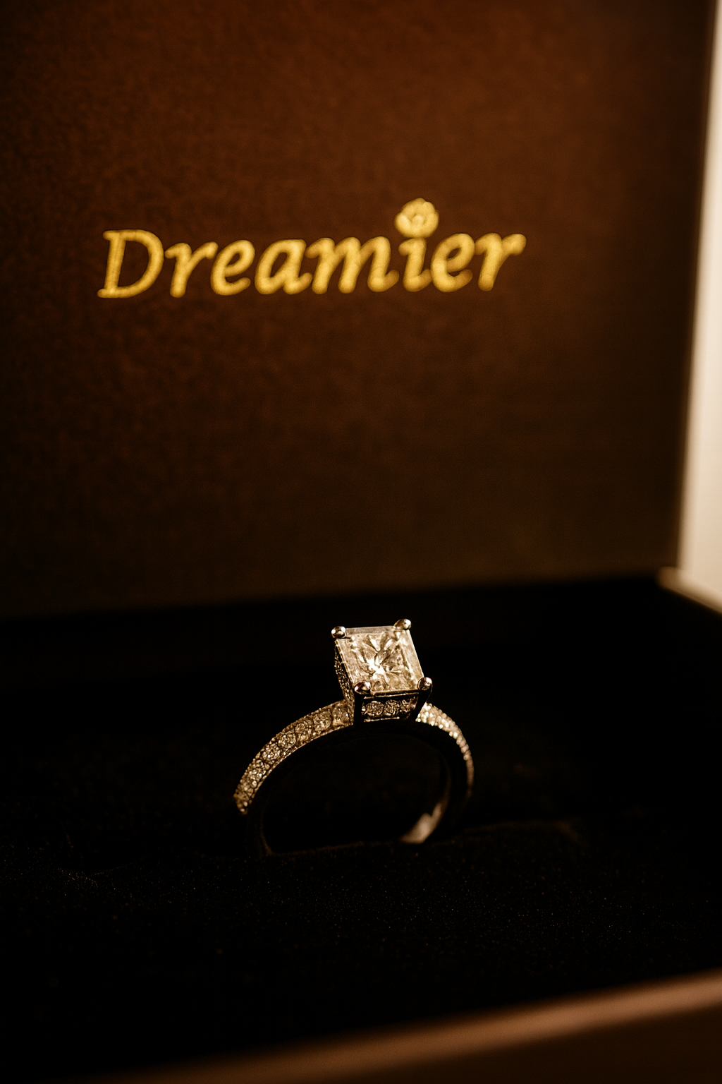 Radiant Cut American Diamond Solitaire Ring