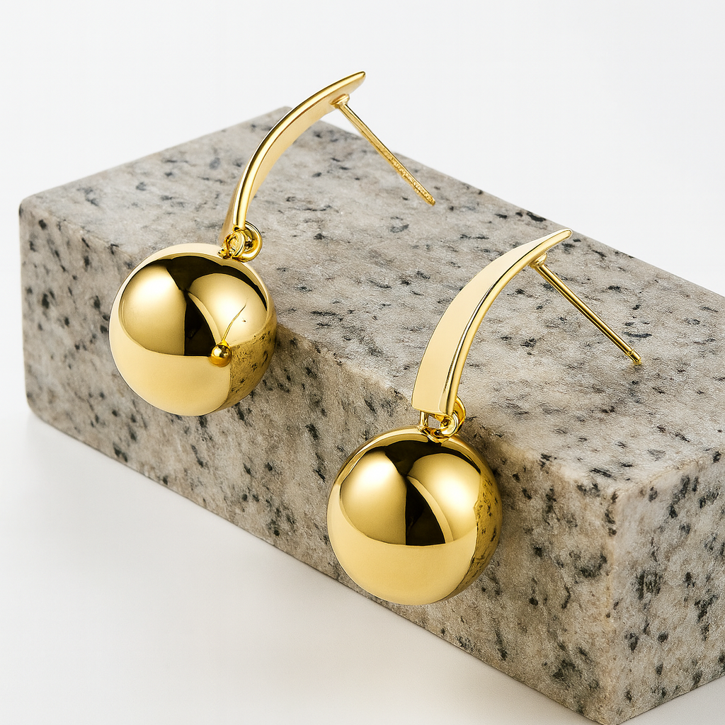 Sculpted Orb Drop Earrings